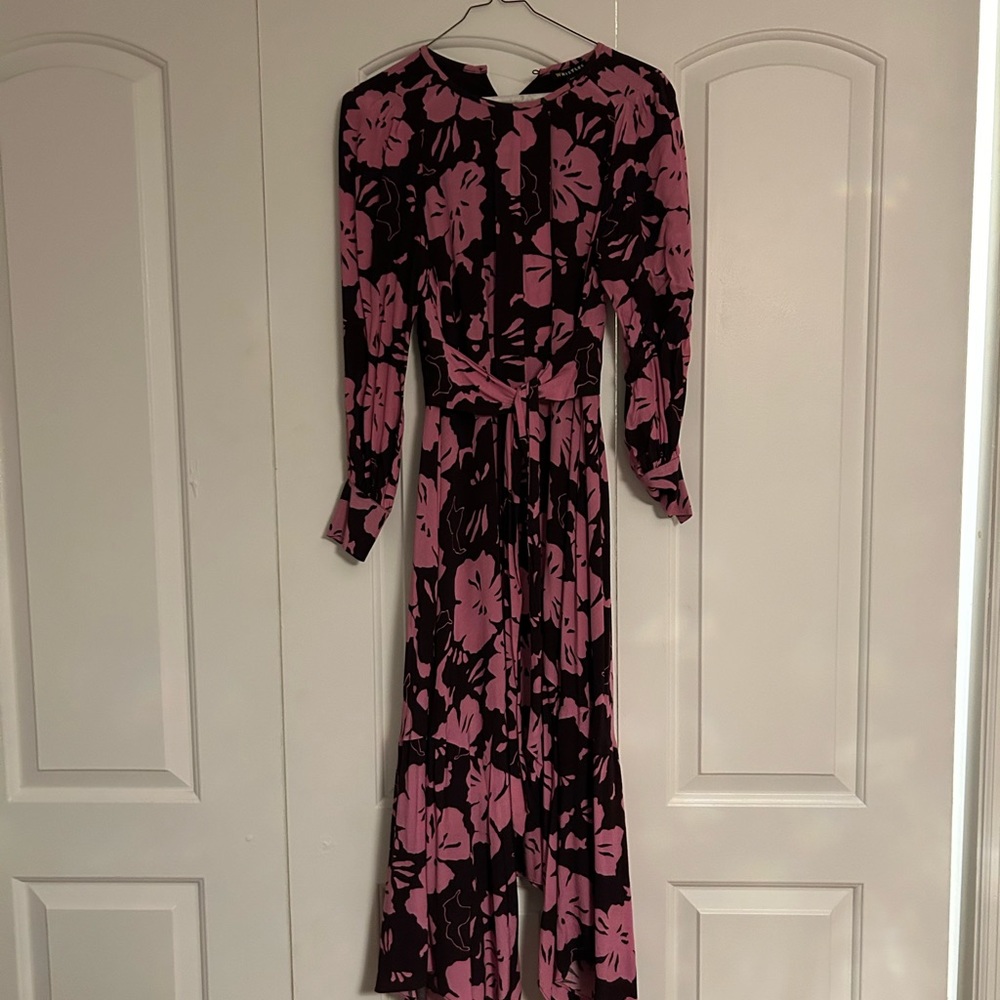 Whistles Ari Hibiscus Belted Dress Size small